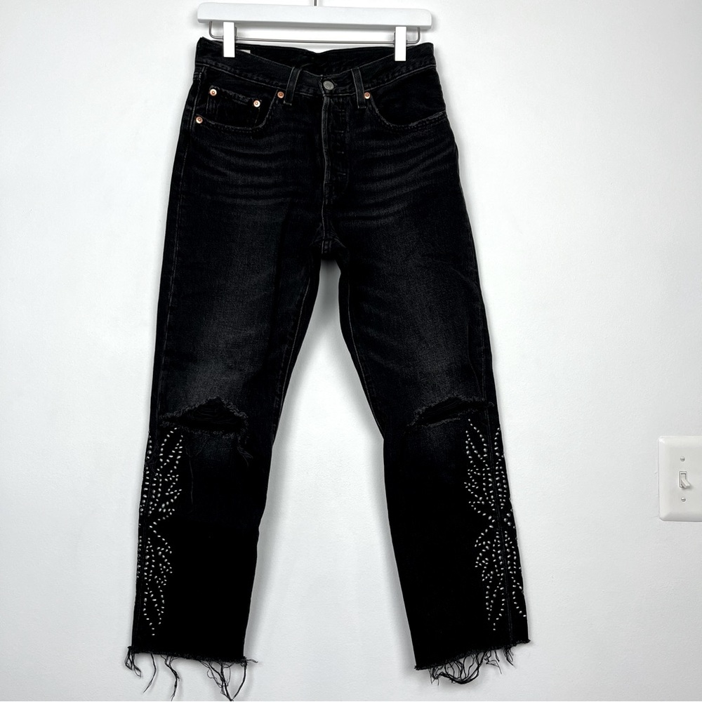 Levi’s 501 Cropped Canyon Jeans Black Wash